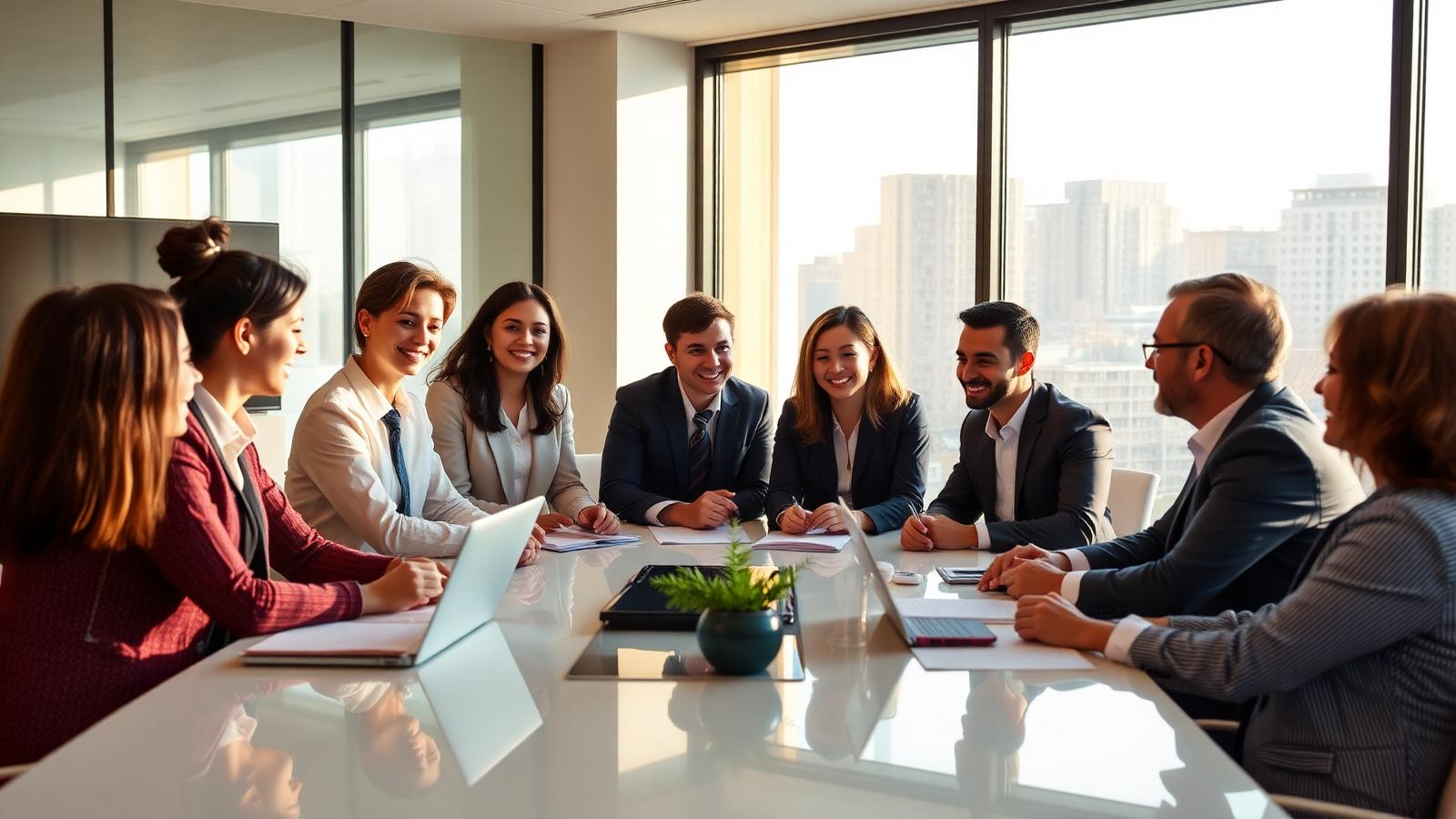 Profesionales colaborando en una sesión de mediación